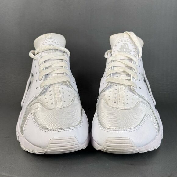Nike Air Huarache Run Triple White Retro athletic shoes Women’s Size 8.5 - Picture 2 of 8